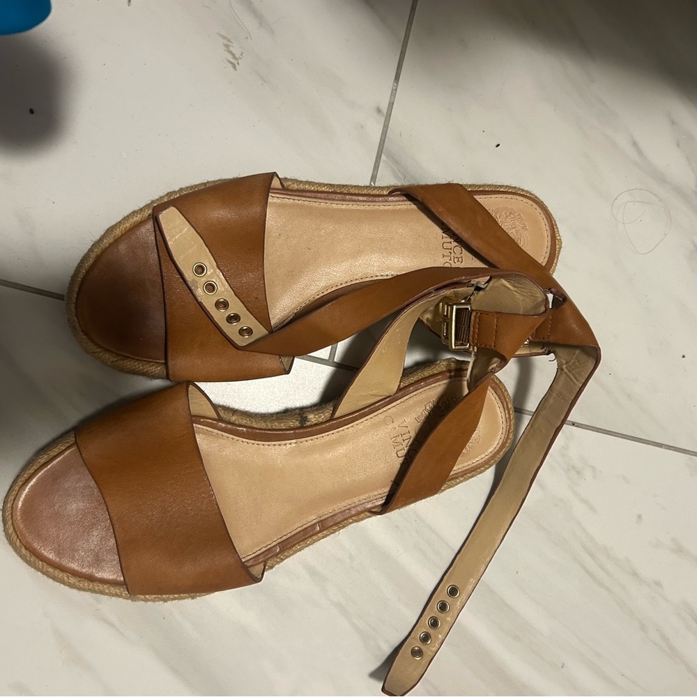 Vince Camuto Tan Leather Sandals